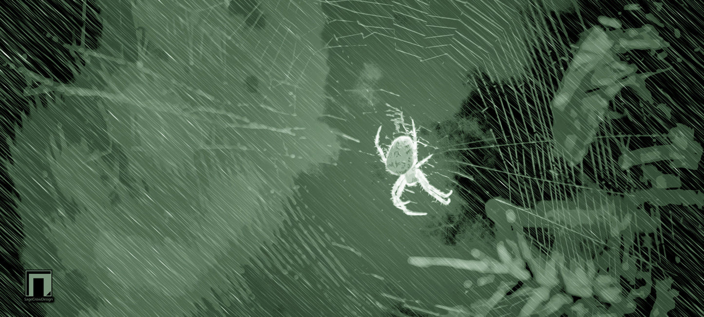 Spider's Web Deskmat -- Dark Theme