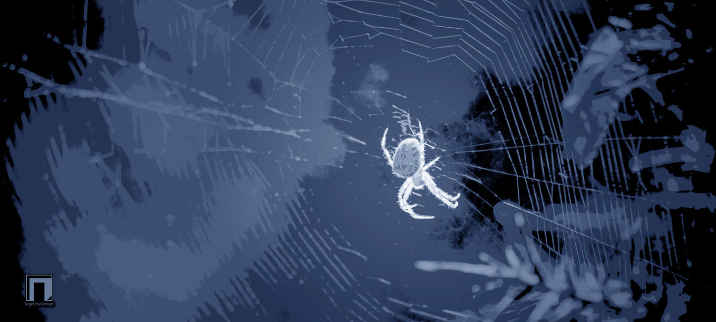 Spider's Web Deskmat -- Dark Theme
