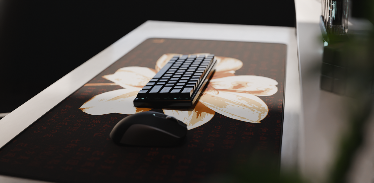 Floral Friend Deskmat -- Dark Theme