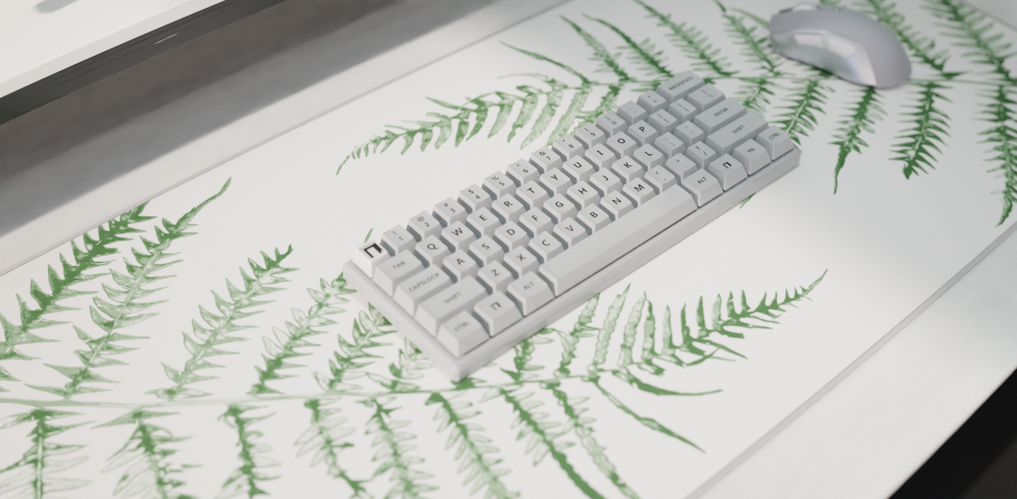 Fern Taijitu Deskmat -- Light Theme