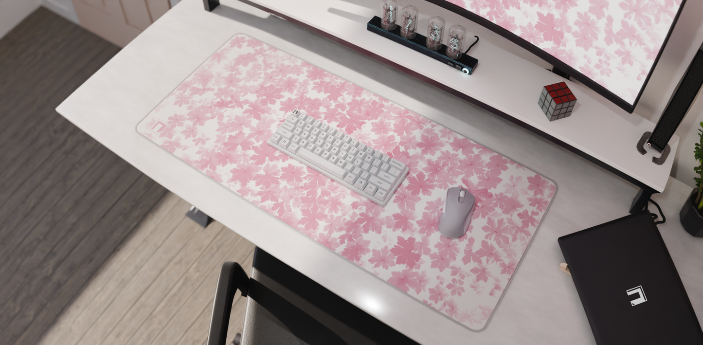 Snowflake Petals Deskmat -- Light Theme