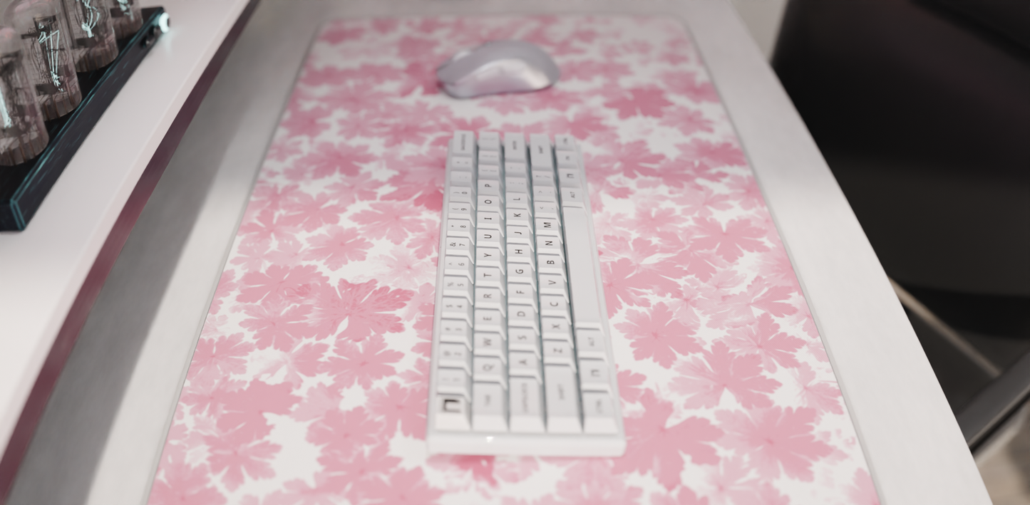 Snowflake Petals Deskmat -- Light Theme