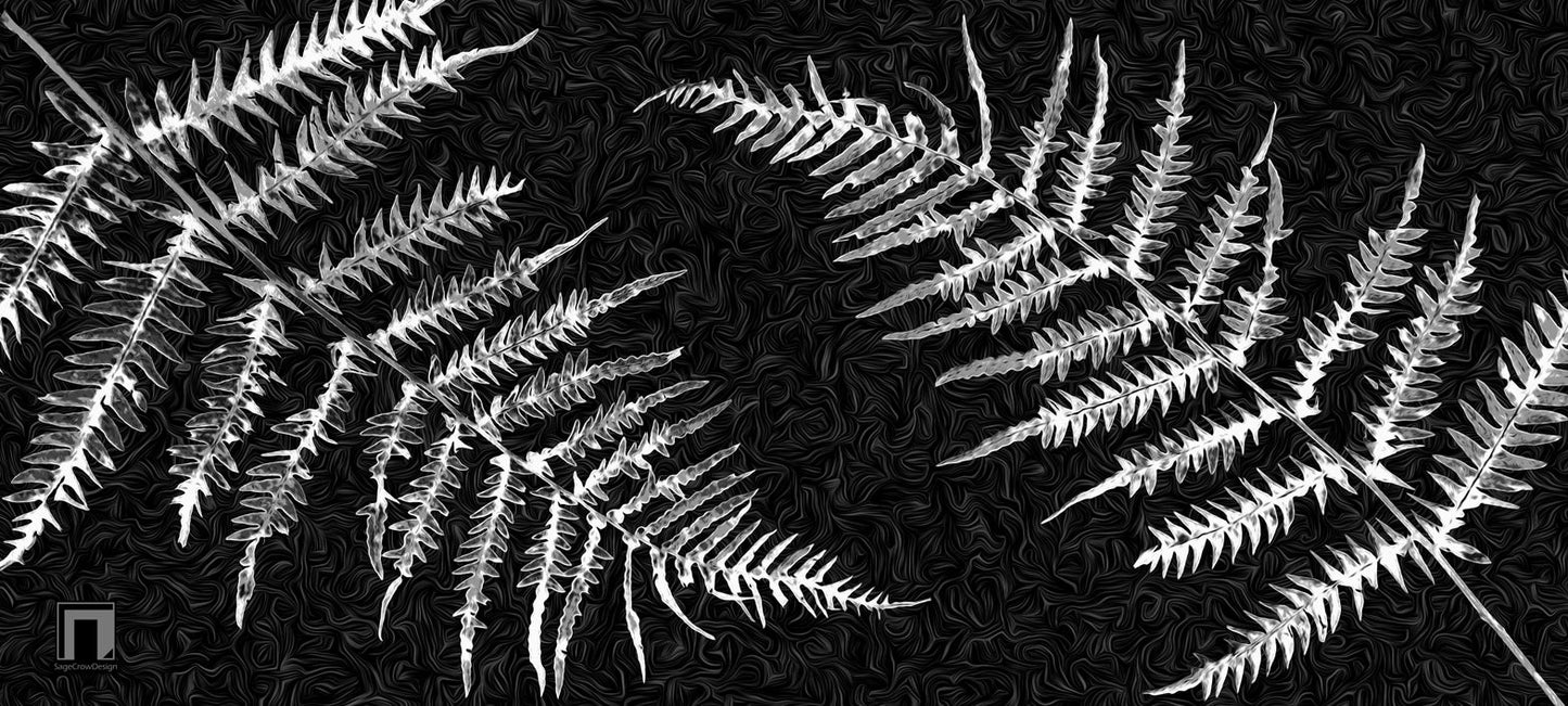 Fern Taijitu Deskmat -- Dark Theme