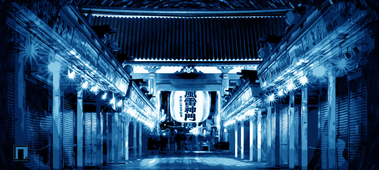 Kaminarimon Gate Deskmat -- Dark Theme