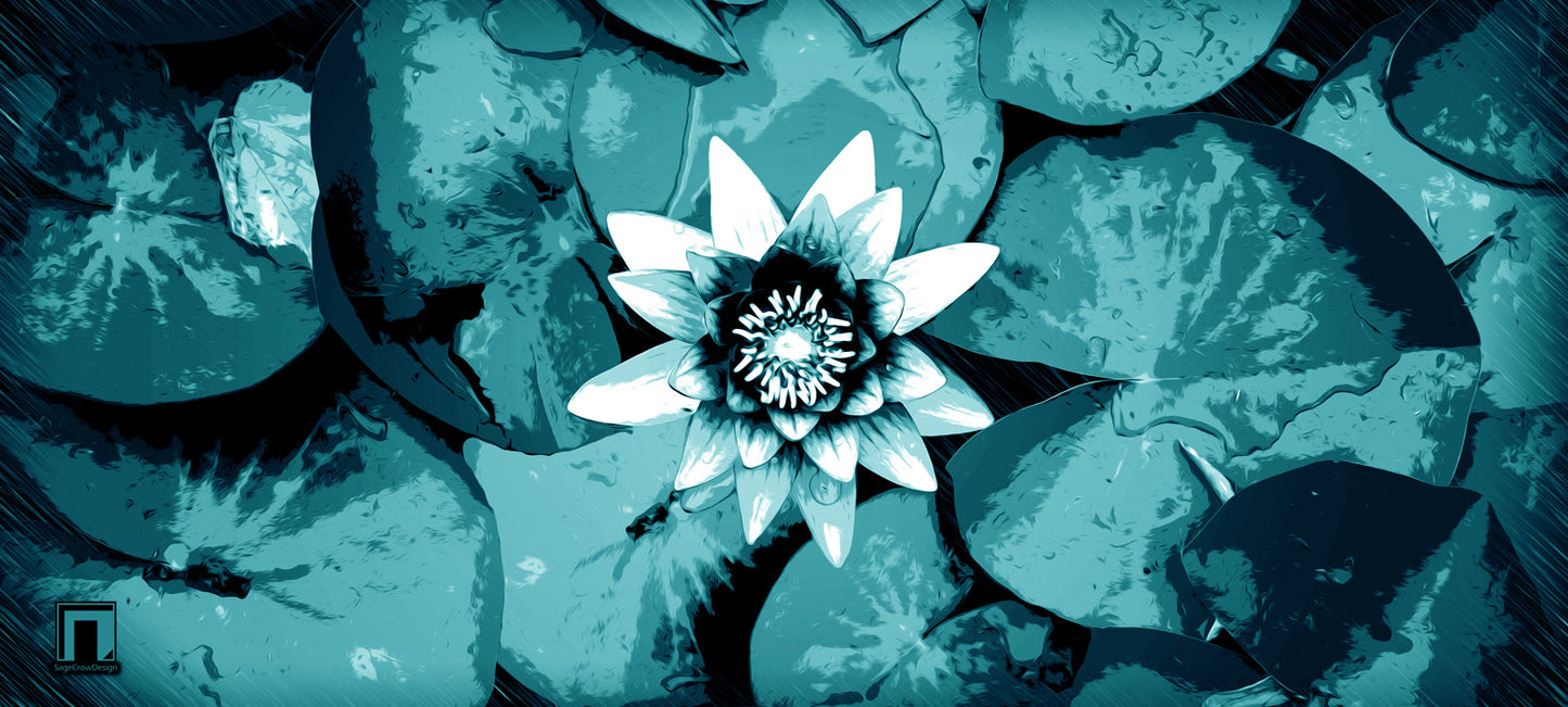 Water Lily Deskmat -- Dark Theme