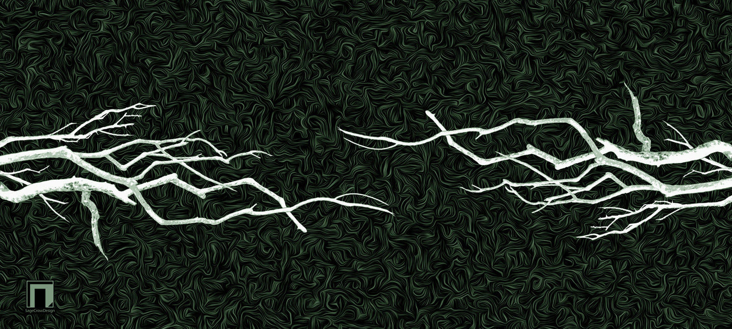 Charred Branches Deskmat -- Dark Theme