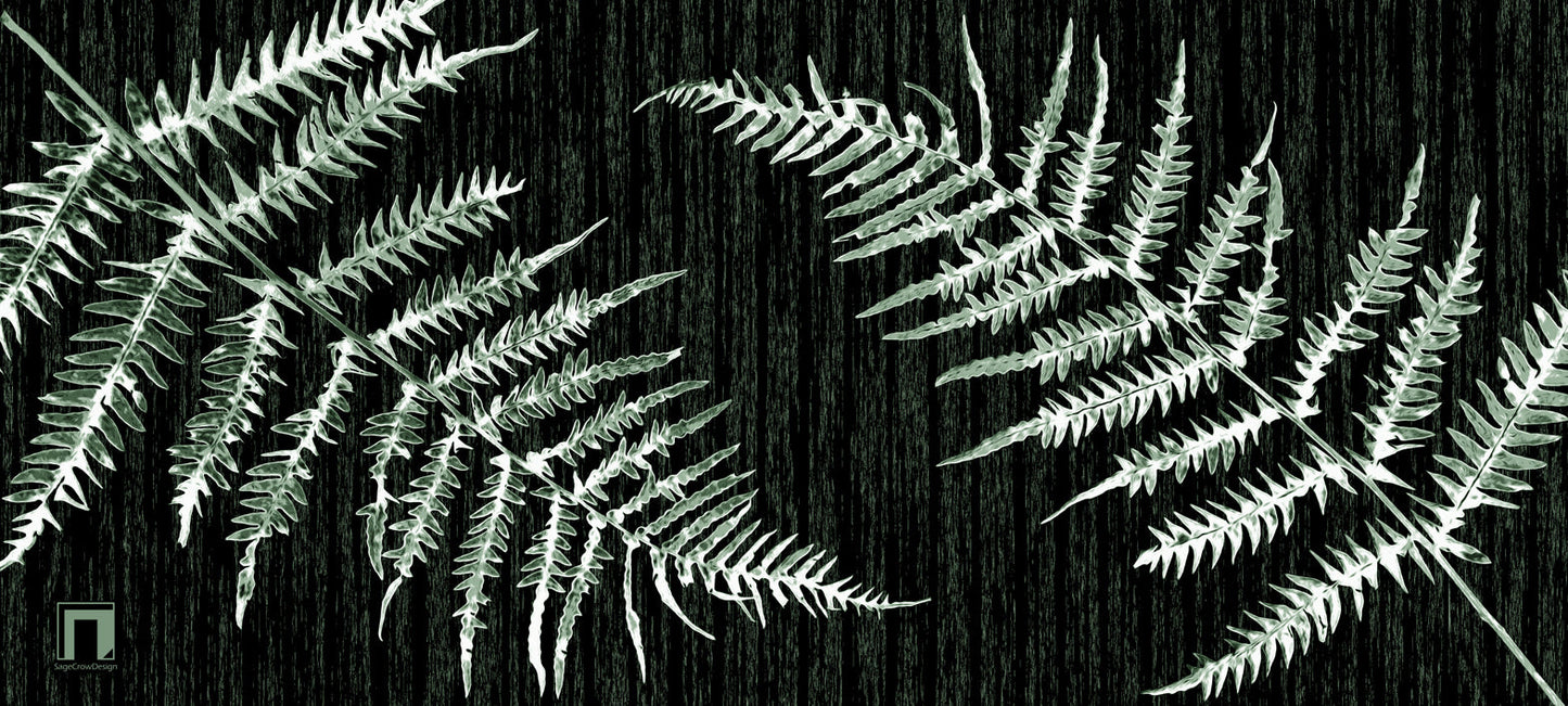 Fern Taijitu Deskmat -- Dark Theme