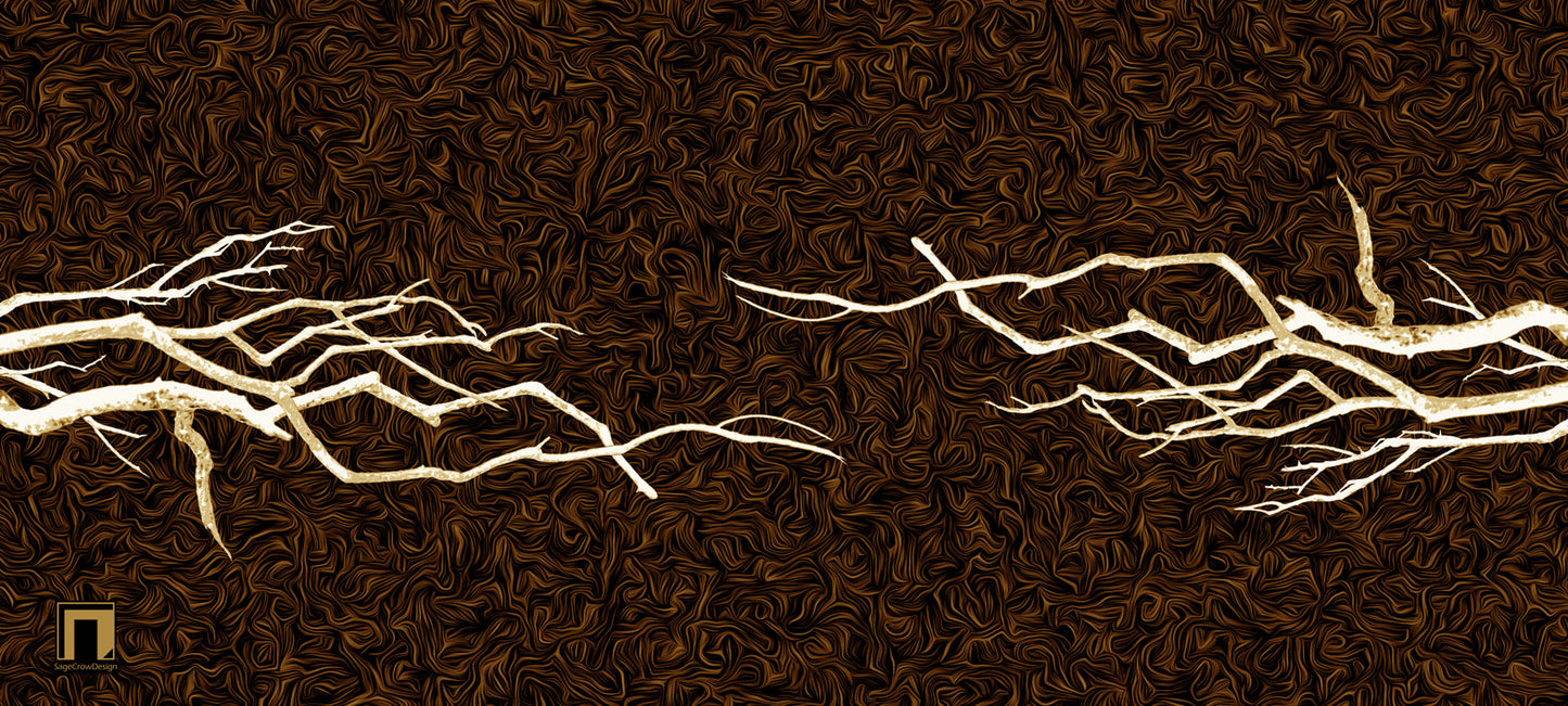 Charred Branches Deskmat -- Dark Theme