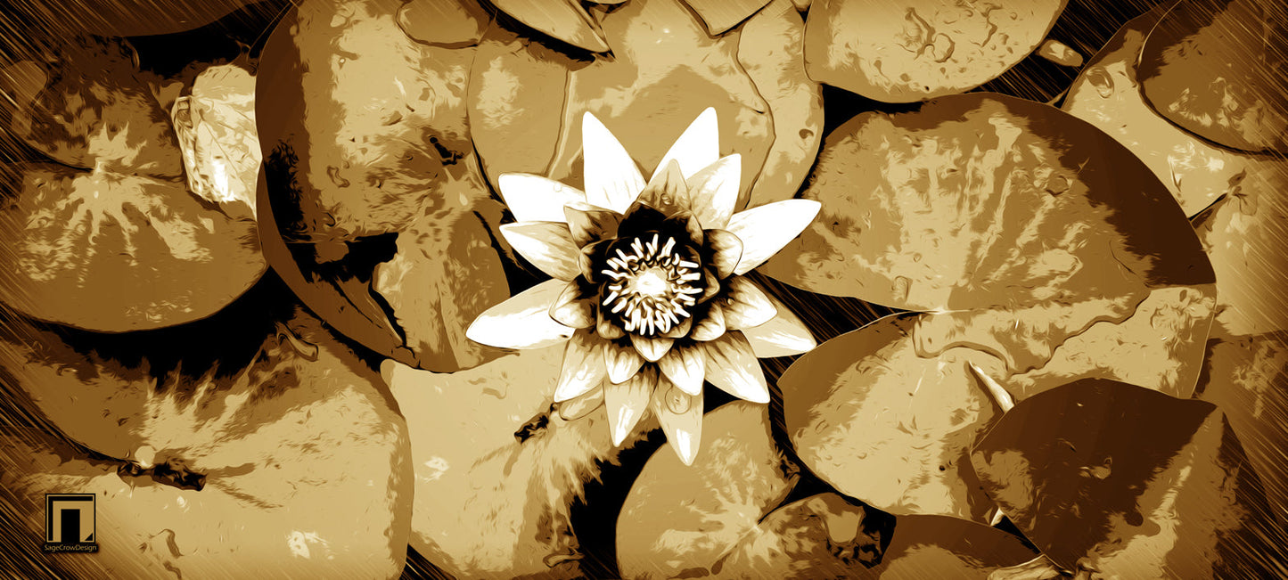 Water Lily Deskmat -- Dark Theme