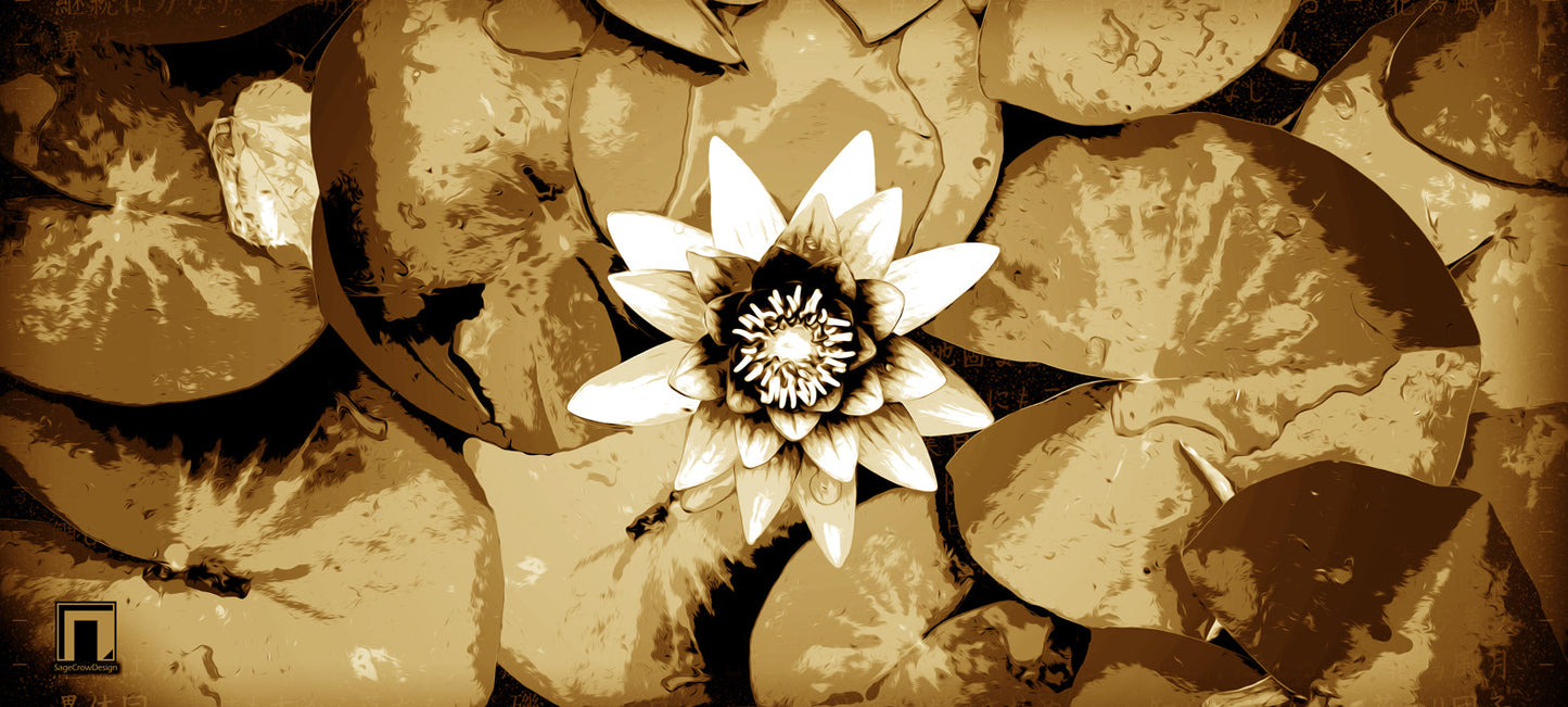 Water Lily Deskmat -- Dark Theme