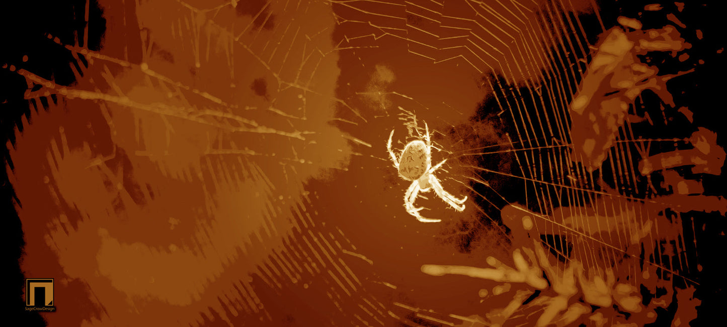 Spider's Web Deskmat -- Dark Theme