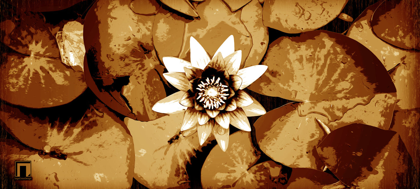 Water Lily Deskmat -- Dark Theme