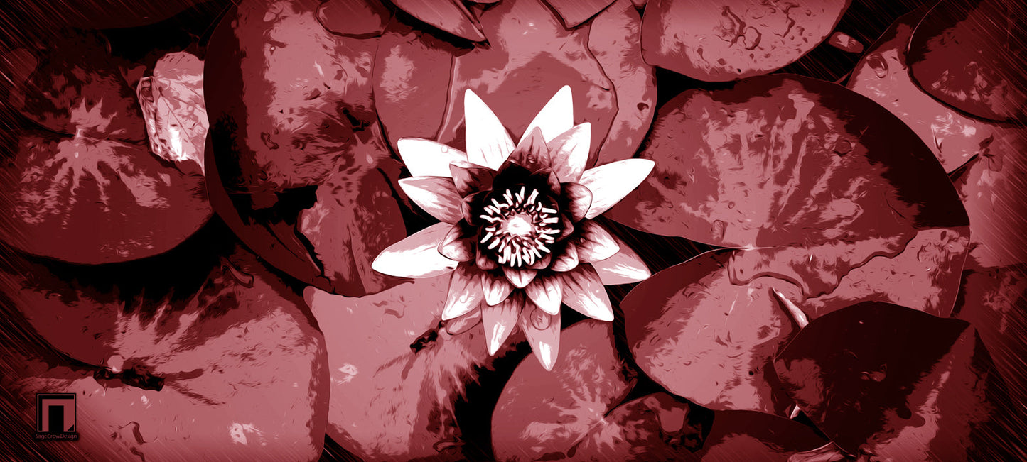 Water Lily Deskmat -- Dark Theme