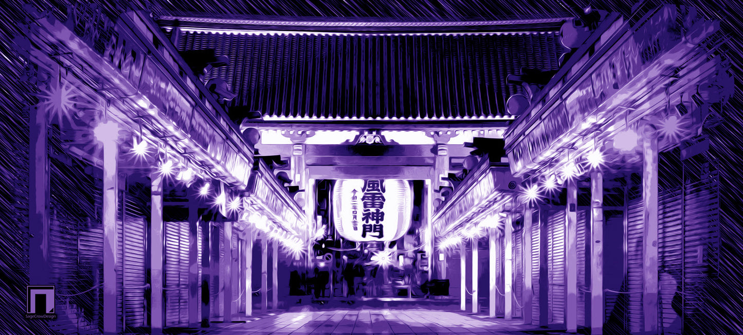 Kaminarimon Gate Deskmat -- Dark Theme