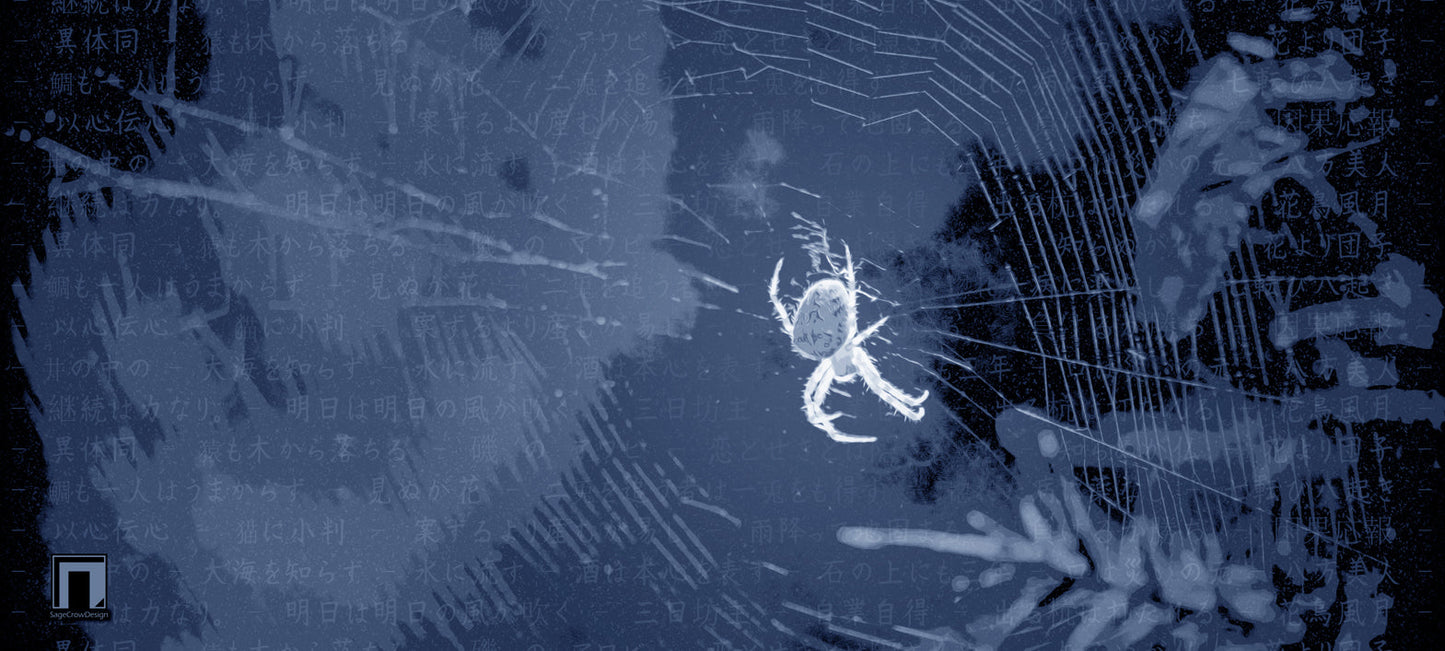 Spider's Web Deskmat -- Dark Theme