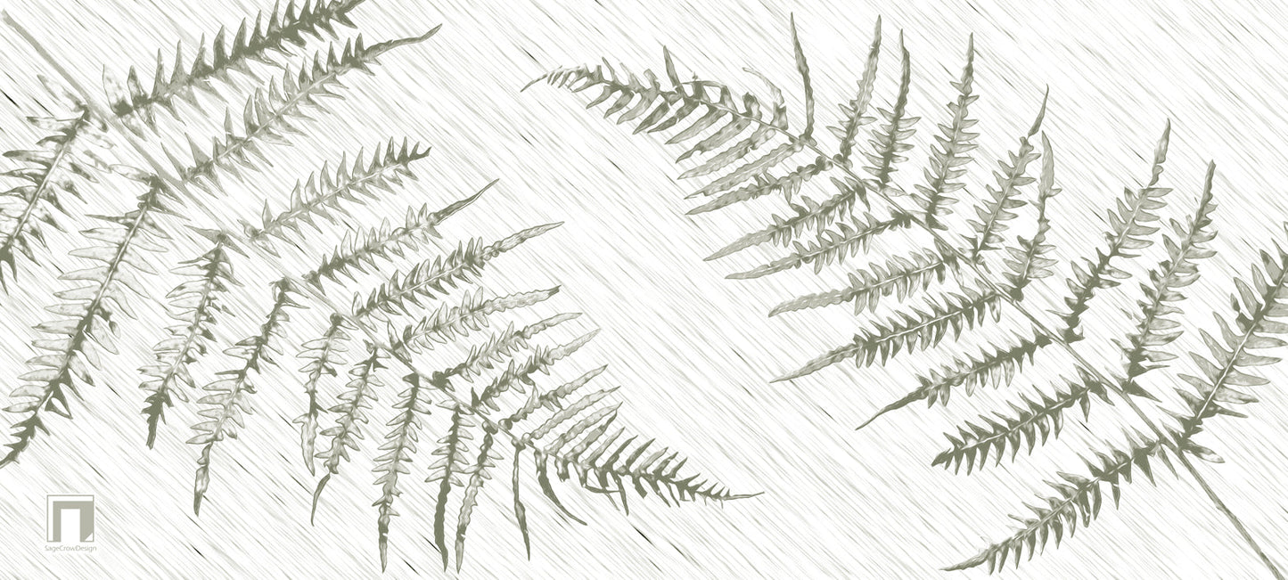 Fern Taijitu Deskmat -- Light Theme