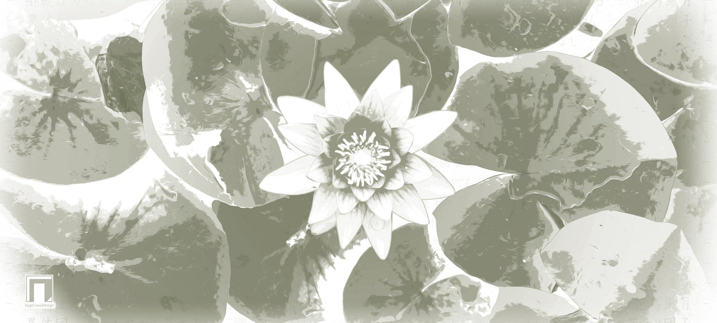 Water Lily Deskmat -- Light Theme